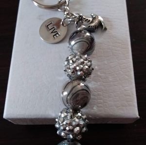 Silver "Live" Keychain (Brand New)